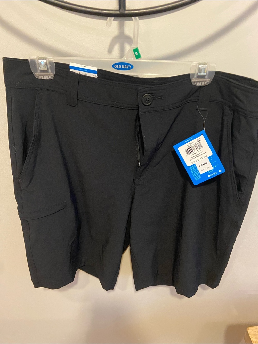 Columbia Black Chino Shorts - Men's Performance- Omni shade